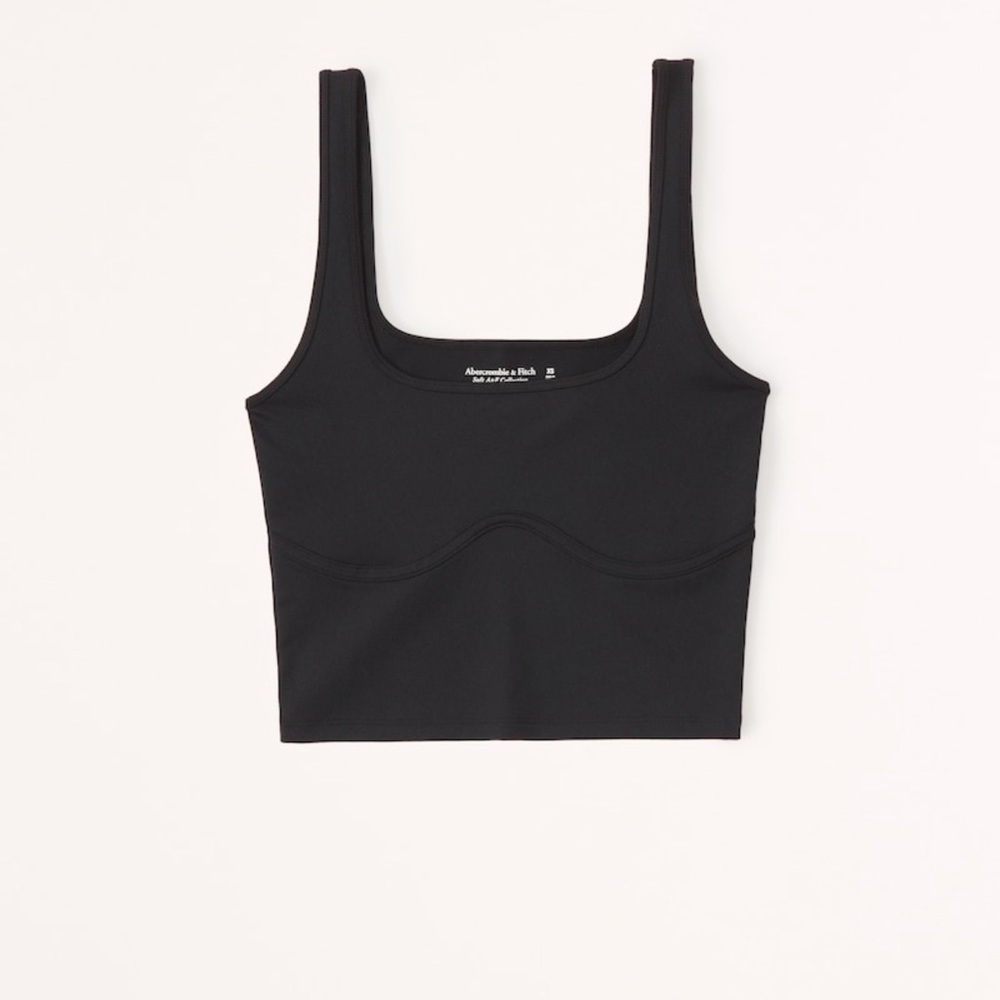 A&F squareneck seamless corset crop tank